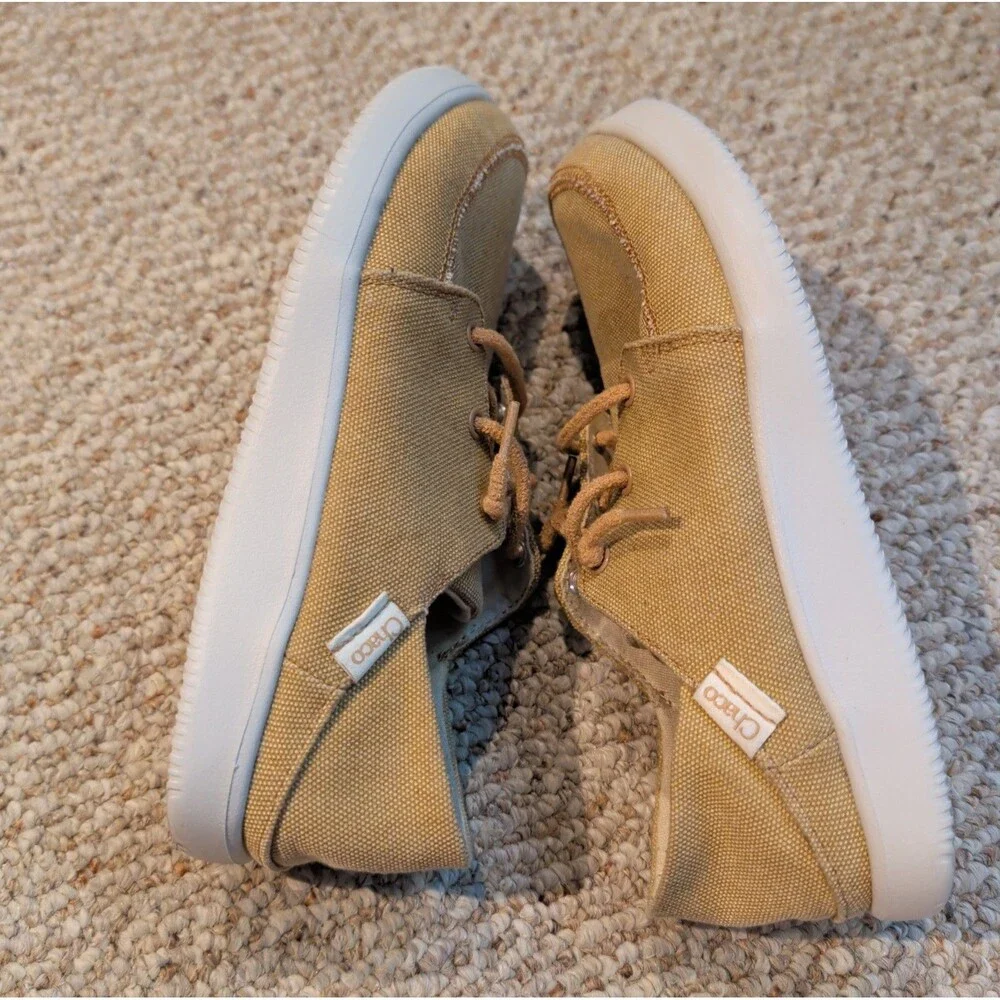 Chaco Chillos Sneaker Womens US 6 Tan Canvas Lace Up Casual Luvseat